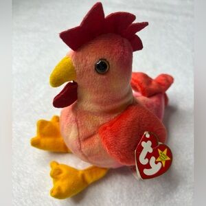 Ty Beanie Babies Strut Plush with Red and Yellow